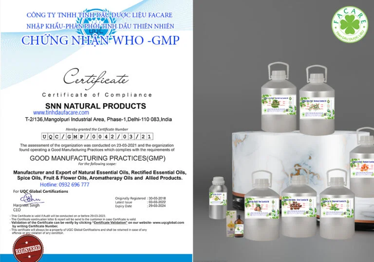 CHỨNG NHẬN GMP FACARE 5